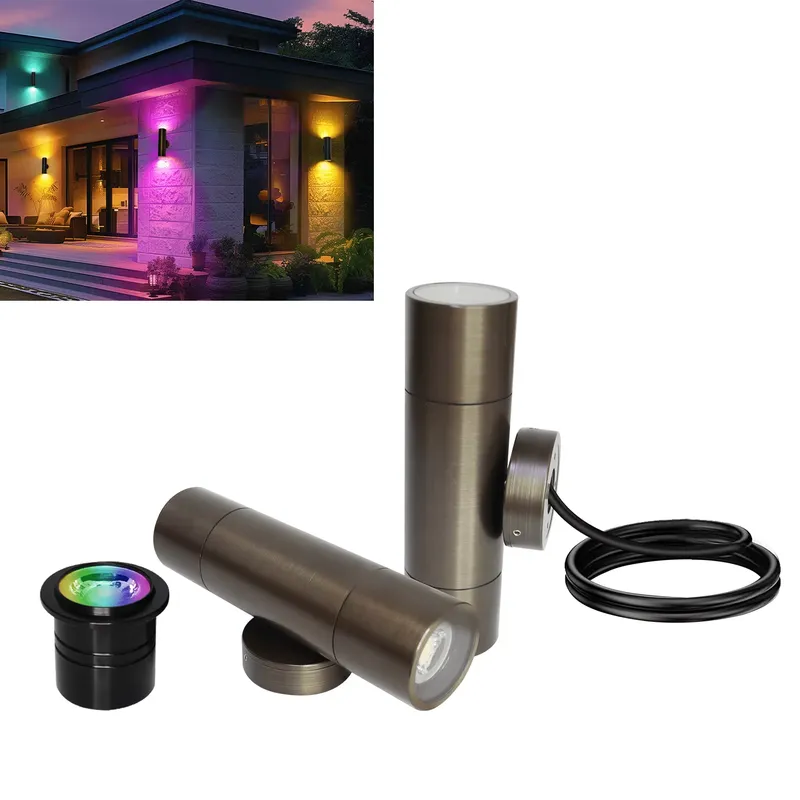 Smart Garden Light - Duurzame messing buiten LED wandlamp IP65