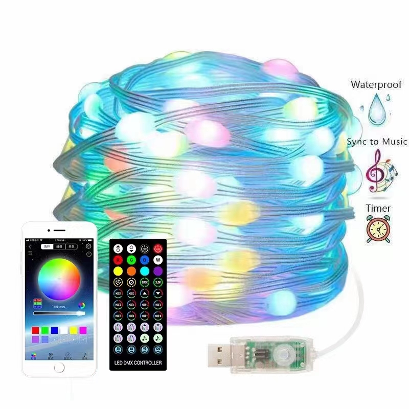 Smart Garden Led Lights - 2024 Nieuwjaar Smart Garland Afstandsbediening Lichtslingers