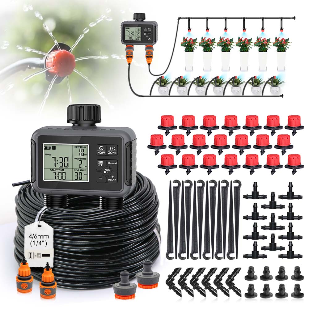 Smart Garden Water Timer - Dual Zone onafhankelijke display LCD-timer voor