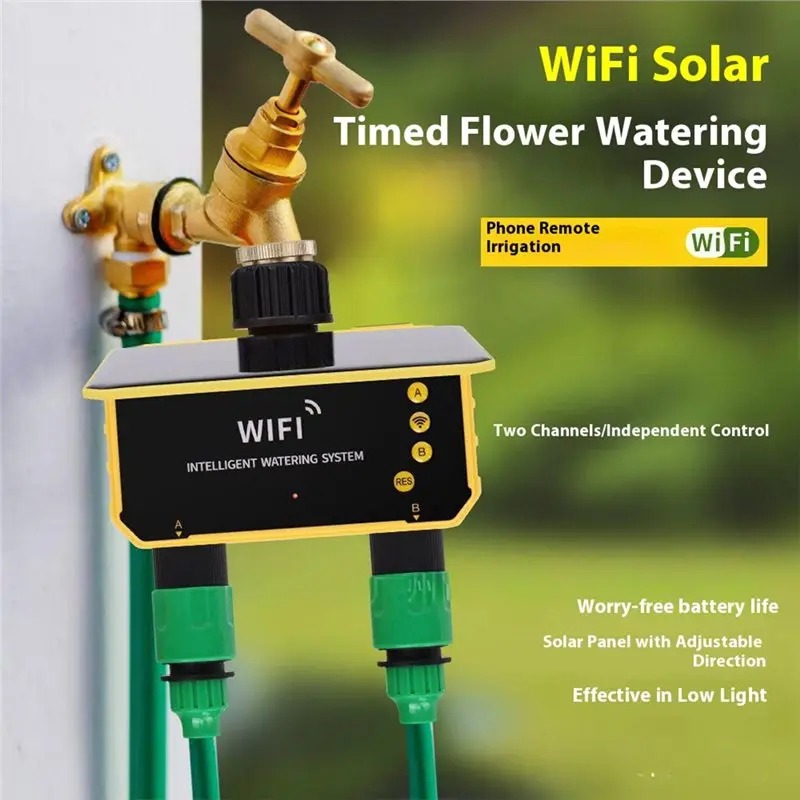 1/2 Uitgangen WIFI Zonne-irrig - Smart Garden Tap recensie en prijs