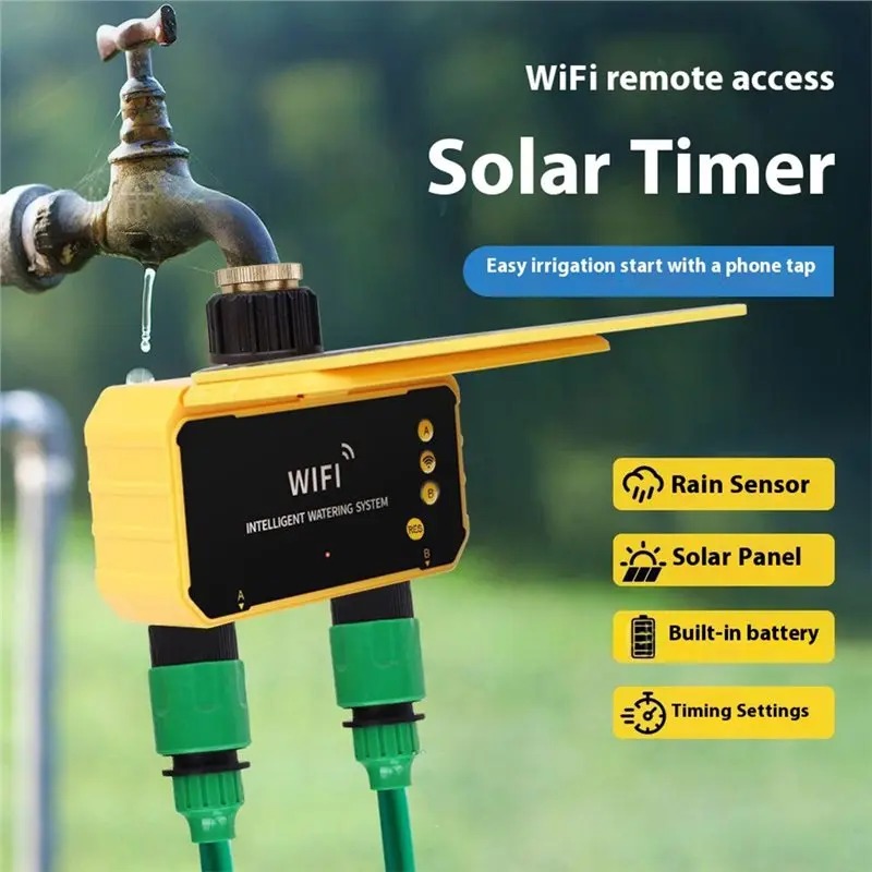 1/2 Uitgangen WIFI Zonne-irrig - Smart Garden Tap recensie en prijs