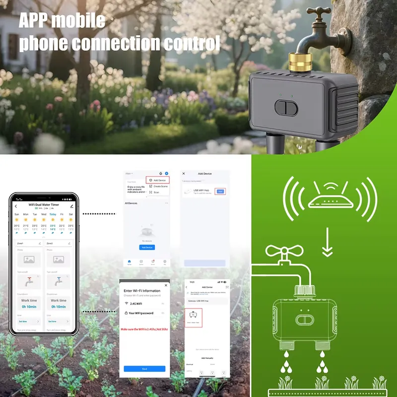 WAP01 WiFi APP Besturing Dubbe - Smart Garden Water Timer recensie en prijs