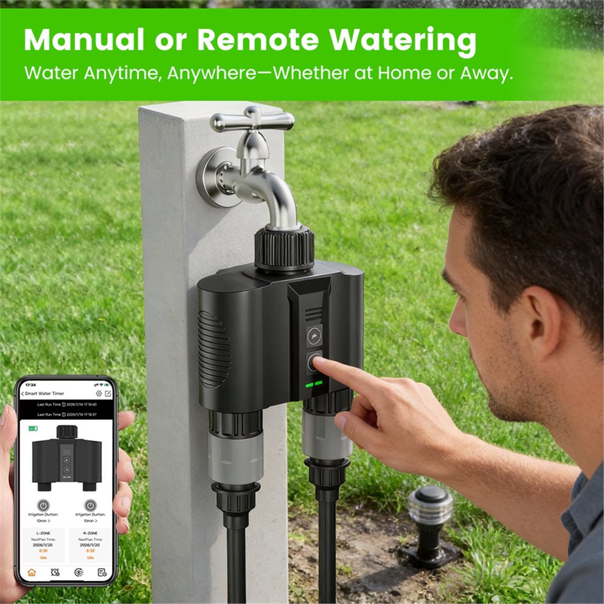 Y17A 1 Set WiFi Water Timer vo - Smart Garden Water Timer recensie en prijs