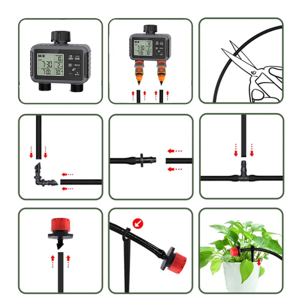 Dual Zone onafhankelijke displ - Smart Garden Water Timer recensie en prijs