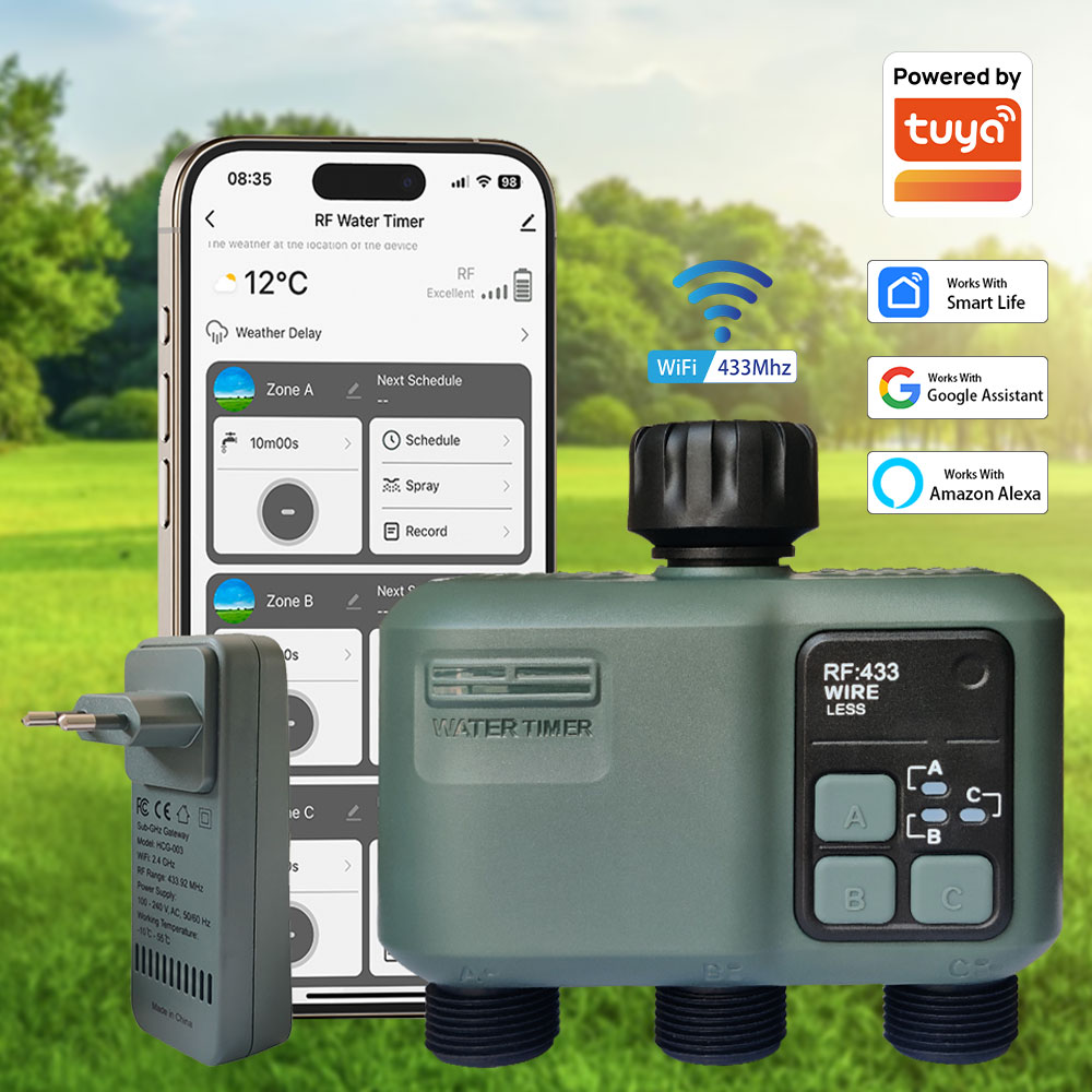 Tuya Wifi+RF433 3-uitlaat wate - Smart Garden Water Timer recensie en prijs